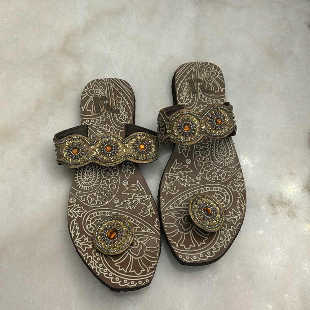 Report beaded sandals 8